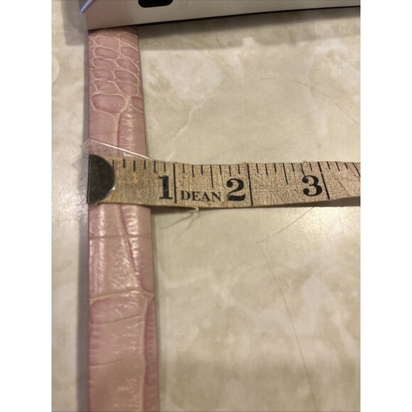 Woman's Ralph Lauren Belt Genuine Leather Faux Reptile Croc Pattern 3/4” Wide M - Picture 8 of 8